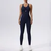 Al Yoga Jumpsuits Bodysuit Dance Dans strakke ademende luchtoefening Geïntegreerde heup-lift snel-droog fitnesspak Mooie achtertanktops lopende broeken