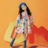 Abiti per ragazze Dress Dress Autumn Spring Nuova manica lunga Kids Clode Princess Vestido Flower Girl Abbigliamento all'ingrosso H240507