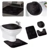 Kissen Badezimmer Teppich Toilettenabdeckung Mikrofaser absorbierende nicht rutschfeste Matte Drei-teiliger U-förmig 40 50 45 Tür 80