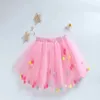 Tutu Dress Dance Balls Kid Girls Tutu Rok Pompon Soft Mesh Lace Children Skirts Ins Style Baby Tutu Pettiskirt Wild Bottoming Princess D240507