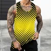 Mode Stripe Print Vest unisex fitness heren tanktop mouwloze grappige onderhemd zwart -wit dialyse mannelijke kleding tops 240507