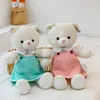 Sevimli çift oyuncak ayı peluş oyuncak yumuşak doldurulmuş bebek plushie yastık kawaii çocuk doğum günü hediye dekor
