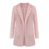 Moda européia e americana lapela slim fit Cardigan Temperment Suit Jacket for Women 240507