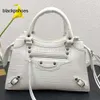 Balencig le Cagole mini sac Neo Classic City Sacs Small Sac à main Crocodile noir en relief Cross Bady Smooth Calfskin épaule Luxurys Designer portefeuille Purs 35ig