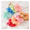 Accessoires de cheveux Solid Scrunchies Ring Elastic Bands Pure Color Bobble Sports Dance Soft Charming Drop Living Products Tools Dhhc7