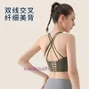 Mode ll-tops sexy women yoga Sport Underwear Sports Sports Sports Bra High-Strong Externe Using Running and Fitness Gest Womens tout-en-un Yoga avec coussin de poitrine