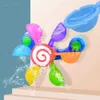 Ghnt Bath Toys Colorful Wawheel Bathing Sucker Baby Bath Toys Bathtub Water Spray Play Set Down Sprinkler Toy for Kids D240507