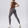 Al Yoga Jumpsuits Bodysuit Dance Dans strakke ademende luchtoefening Geïntegreerde heup-lift snel-droog fitnesspak Mooie achtertanktops lopende broeken