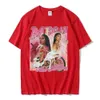 Mäns T-shirts rapsångare Megan Thee Stallion Grafisk tryckt T-shirt Mens Hip-Hop Top Retro Classic Trend T-shirt 100% Pure Cotton Sports T-Shirtl2405