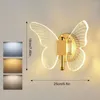 Lampe murale papillon Light Light LED Porte de porte de chambre maison table de chambre à coucher décoration intérieure décoration intérieure pour