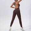 Al Yoga Jumpsuits Bodysuit Dance Dans strakke ademende luchtoefening Geïntegreerde heup-lift snel-droog fitnesspak Mooie achtertanktops lopende broeken