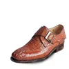 Buty swobodne hubu importu Krokodyl Mężczyźni Czysty ręczny skórzany biznes Rekruta prawdziwa podeszwa