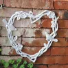 Dekorativa figurer Cast Iron Love Heart Vintage White Home Garden Hanging Decoration