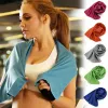 Serviettes serviette microfibre Quickdry Summer Finage Breatch Breamfable Plack Sports Outdoor Running Yoga Gym Camping Refroidir écharpe