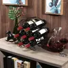 Küche Aufbewahrung Rotwein Display Rack Arbeitsplatte und Wasserflaschenhalter Organizer für Tabletop -Standregal
