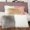 Cushion/Decorative Nordic Faux Fur Cushion Cover Artificial Wool Throwcase Cushion Case Home Soft Living Room Bedroom Car Decorative 50x50cm