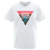 Camisetas masculinas Triângulo invertido Padrão de letra masculina Criatividade solta TOPAS TOPS DE MATHA CASual de Moda Casual Casual de Algodão Casual H240506