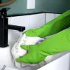 Handschuhe 1 Paar Haltbare Gummihandschuhe Küchenhandschuhe zum Waschen von Geschirr lang dicke Schutzreinigung Handschuhe für Frauen Geschirrspülen