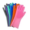 Handschoenen 2PCS Siliconen/PVC Reinigingshandschoenen Multifunctionele siliconen afwashandschoenen voor keukenhuishoudens siliconen wassen