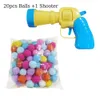 Entrenamiento interactivo Juguetes de gato Kittens Mini Shooting Gun Juegos de pistola Strush Plush Ball Toys Pet Gatty Toy Pet Accesorios 240429