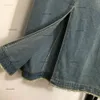 مصمم تنورات نساء تنانير العلامة التجارية Denim Skirt Fashion Letter Logo Logo Summer Overkirt تقسيم المتوسط ​​الطويل التنانير النسائية فستان السفر مارس 06