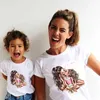 Familie matching outfits schattige moeder kinderen familie matching outfits zomer moeder dochter matching kleding mama baby meisje kleren d240507