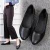 Casual Shoes Ladies Footwear Flats Black Flat Office Women's Normal Leather Wedge Heel Point Toe Fashion L Chic Point Y2K A 39