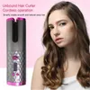 Curling Irons sans fil Automatique en céramique rotatif Curler USB Charge Curling Iron LED Affichage Température de température Q240506