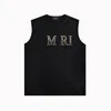 24SS NIEUWE Designer Tanktops For Men and Women Fashion Trendy Brand Mouwloze T -shirts Ademend en Cool Summer Cotton Vest Zjbam006 Luipaard Printbrief afdrukken Vest