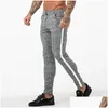 Pantalones para hombres Nuevos hombres a cuadros Capricon Bottom Streewear Chino Fit Slim Jogger Macho Skinny Sweats pantalones Track1 Drop de entrega de gota Cl Dhwep