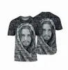 Dieu Jésus 3D partout sur des tshirts imprimés pour le conception de menwomen tshirt de street vintage surdimension
