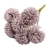 Dekorativa blommor 6st Artificial Chrysanthemum Ball Bouquet Home Party Decorations Faux Hortangea Flower Wedding Bridesmaid Arrangemang