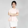 Suisses de survêtement pour femmes Tops tricotés à style mince et t-shirt élastique coréen élastique