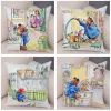 Literie British Cartoon Bear Cushion Cover Sofa Children's Room Decoration Child