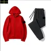 Stone Jacket Island Männer Frauen Casual Trainingsanzug Frühling Herbst Herren -Sets Solid Color Sportswear Marke Hoodie Hosen Kleidung Fashion 2 Stück Set Sports Anzüge K7