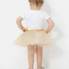 Robe tutu bébé bébé filles danse de danse tutu 3 couches tulle paillettes golden paillettes moelleuses princesse maille pette 0-8 an d240507