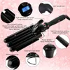 Curling Irons 3 buckets of curled iron bars electric professional ceramic hair clip scroll Lcd bar fashionable styling tool Q240506