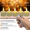 Pack van 6 oplaadbare kaarsen Flameless flikkerende theelichten Timer Remote Home Decoratie Verjaardag USB Charger Votief Candle 240430