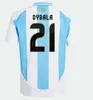 2024 Jersey de futebol argentina 24 25 Copa America Seleção nacional Messis di Maria Argentina Mulheres Kit Kit Player Goletyeper L.Martinez Size S-4xl Football