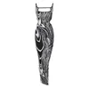 Urban Sexy Dresses Anjamanor Fashion Printed Summer Dress Resort Wear Hollow Backless Split Long Dresses For Women Sexy Nightclub Outfits D70-CZ21 T240507