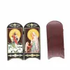 Decor Orthodox Icons Catholic Wood Jesus Virgen Maria Double Screen Ornaments Christ Church Utensils Religious Figure Gift