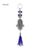 Keychains Evil Eye Fashion Jewelry Chain Chain Wall suspendu Pendant Blue Amulet Kabbaleh Hand Fatima Glass Ring18551590