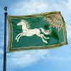 Akcesoria 3x5 '90x150cm Czarny Lord House Banner Flaga White Tree Horse Sun Kingdom WALL STARK STARK HOME PARTY KTV Cosplay