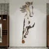 Autocollants chevaux en acrylique miroir mural autocollants salon fond de maison décor de bureau de bureau autocollant créré