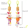 Baby speelgoed Soft P Mobiele rammelaar Cartoon Stroller Clip Ratels Geboren bedwieg hangende bel voor 0-3y educatieve speelgoed Drop levering geschenken l Dhosd