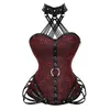 Kobiety gorset stalowa kość seksowna szczupła burleskowa satynowa shaper overbust boned koronkowy upcorset buster overbust gorset Plus6xl 240428