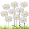 Dekorativa blommor solros trädgård dekor konstgjord siden vit skönhet bärbar utomhusdekoration för gräsmatta landskap hemverktyg och