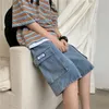 Sumpi estivi in jeans shorts coreano da uomo da uomo da viaggio shopping di alta qualità blu per giovani azzurri giovani sciolti 240429