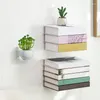Dekorativa plattor flytande bokhyllor för väggmetallarrangörer tungt multipurpose av 6 bokhylla