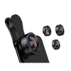 Tragbarer 3 -in 1 -Objektivclip 20x Micro Objektiv 120 Weitwinkel -Grad -Kamera -Objektivkits für Mobiltelefone